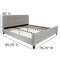 Flash Furniture King Size Lt Gray Fabric Platform Bed & Mattress HG-BM10-28-GG - alternate 5